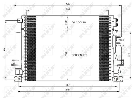 Радіатор кондиціонера NRF 35966