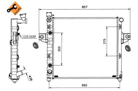 Радіатор, охолодження двигуна NRF 58112