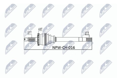 ПІВВІСЬ | JEEP GRAND CHEROKEE 99-04 /WITHOUT VARI-LOCK /ПРАВ / NTY NPWCH016