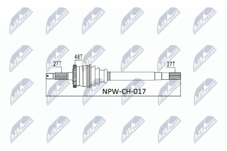 ПІВВІСЬ | JEEP GRAND CHEROKEE 99-04 /WITHOUT VARI-LOCK /ЛІВ/ NTY NPWCH017