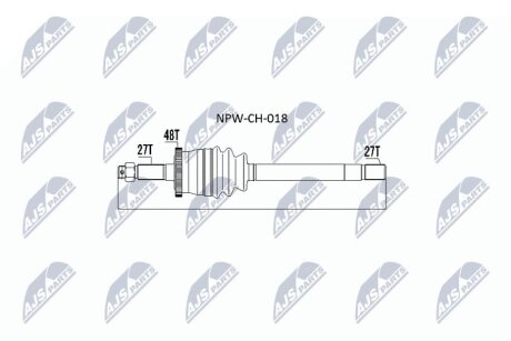 ПІВВІСЬ | JEEP GRAND CHEROKEE 99-04 /WITH VARI-LOCK/ /ЛІВ/ NTY NPWCH018