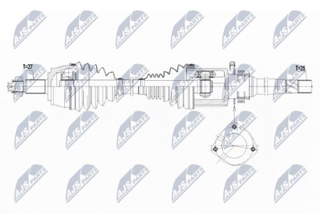 ПІВВІСЬ | JEEP COMPASS 1.4T 17- /ПЕРЕД,ПРАВ,ATM/ NTY NPWCH040