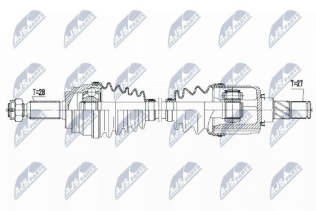 ПІВВІСЬ | JEEP COMPASS/PATRIOT 2.0/2.4 4WD 08- /ATM,ПЕРЕД,ЛІВ/ NTY NPWCH046