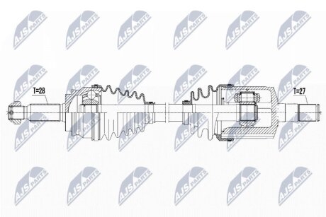 ПІВВІСЬ | JEEP COMPASS/PATRIOT 2.0/2.4 14- /ATM,ЛІВ/ NTY NPWCH052