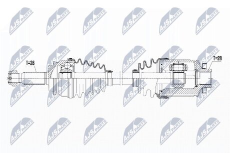 ПІВВІСЬ | JEEP COMPASS/PATRIOT 2.0/2.4 14- /ATM,ПРАВ/ NTY NPWCH054