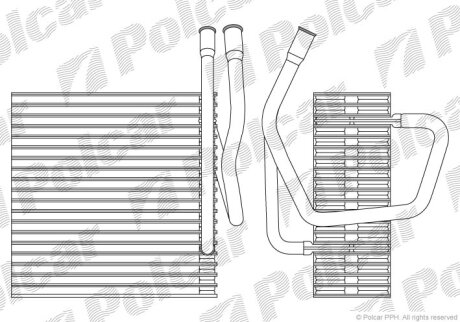 Випарник кондиціонера 2405P8-1 Polcar 2405P81