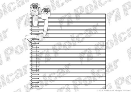 Випарник кондиціонера 2405P8-2 Polcar 2405P82