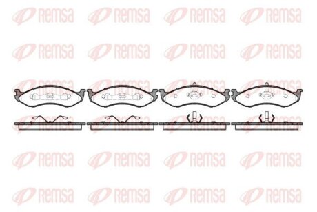 Гальмівні колодки, дискове гальмо (набір) REMSA 046720