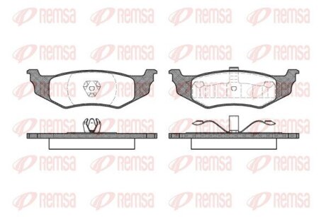 Гальмівні колодки, дискове гальмо (набір) REMSA 048200
