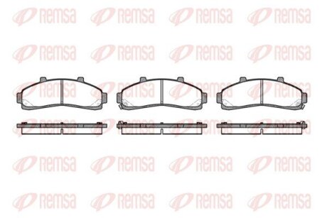 Гальмівні колодки, дискове гальмо (набір) REMSA 057102