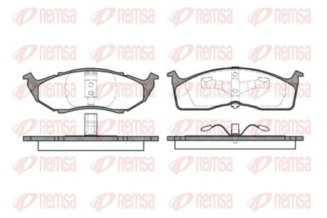 Гальмівні колодки, дискове гальмо (набір) REMSA 061000 (фото 1)