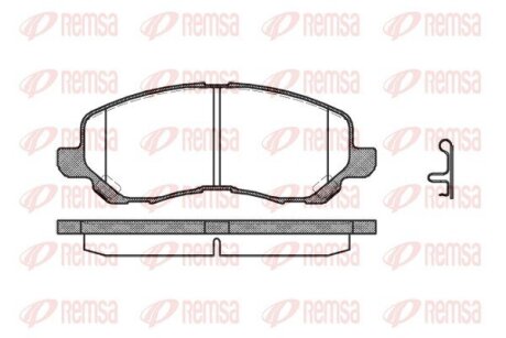 Колодка гальм. диск. MITSUBISHI GALANT VI (EA_), LANCER передн. REMSA 0804.12