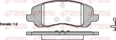 Гальмівні колодки, дискове гальмо (набір) REMSA 080420 (фото 1)