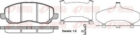 Колодка гальм. диск. MITSUBISHI OUTLANDER передн. REMSA 0804.31