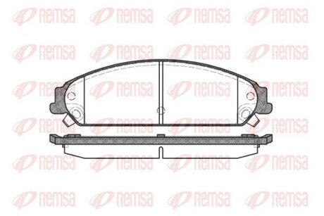 Гальмівні колодки дискові перед. Chrysler 300C 05-13 Dodge Caliber SRT4 08-09 REMSA 112808