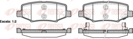 Гальмівні колодки, дискове гальмо (набір) REMSA 126402 (фото 1)