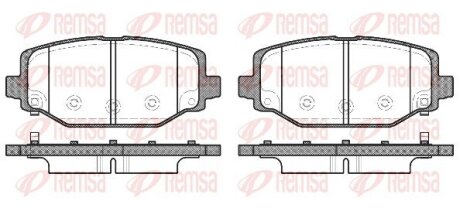 Гальмівні колодки, дискове гальмо (набір) REMSA 148304