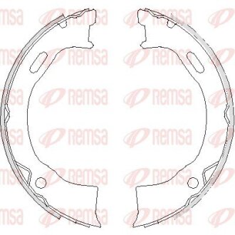 Гальмівні колодки ручного гальма REMSA 469500