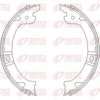 Гальмівні колодки ручного гальма REMSA 474400