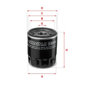 Фільтр масляний SOFIMA S 3519 R