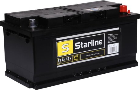 Акумулятор 83AH/720A +P 12V 353X175X175 Starline BASL88P