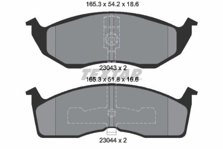 Гальмівні колодки, дискове гальмо (набір) Textar 2304301