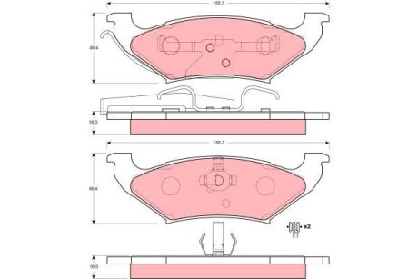 Гальмівні колодки, дискові (LUCAS) TRW GDB4045