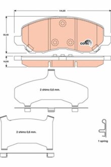 Колодка гальм. диск. MITSUBISHI OUTLANDER передн. TRW GDB4142