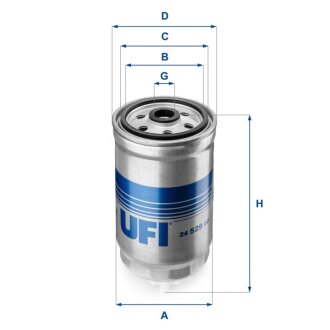 Паливний фільтр 24.529.00 UFI 2452900