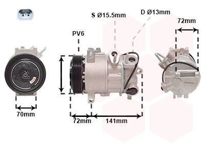 Компресор кондиціонера JEEP Van Wezel 2101K001 (фото 1)