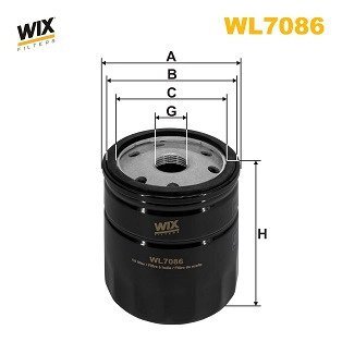 Фільтр масляний WIX FILTERS WL7086