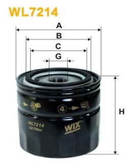 Фільтр масляний WIX FILTERS WL7214