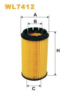 Фільтр масляний WIX FILTERS WL7412