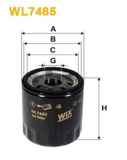 Фільтр масляний WIX FILTERS WL7485