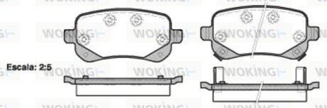 Колодки гальмівні WOKING P11953.02