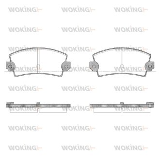 Гальмівні колодки WOKING P121336