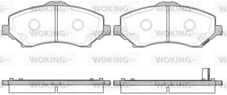 Гальмівні колодки пер. Journey/Freemont/Cherokee 06- WOKING P13593.02 (фото 1)