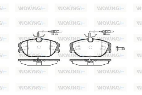 Гальмівні колодки WOKING P2053.44