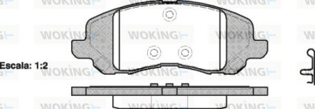 Колодки гальмівні диск. перед. (Remsa) Mitsubishi ASX 10> / Dodge Caliber Avenger (P9043.20) WOKING P904320