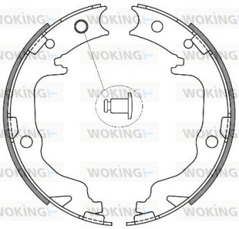 Колодки ручного гальма C4/CALIBER/PATRIOT/COMPASS/OUTLANDER II/LANCER VIII/4008 1.6-2.7 08- WOKING Z4641.00