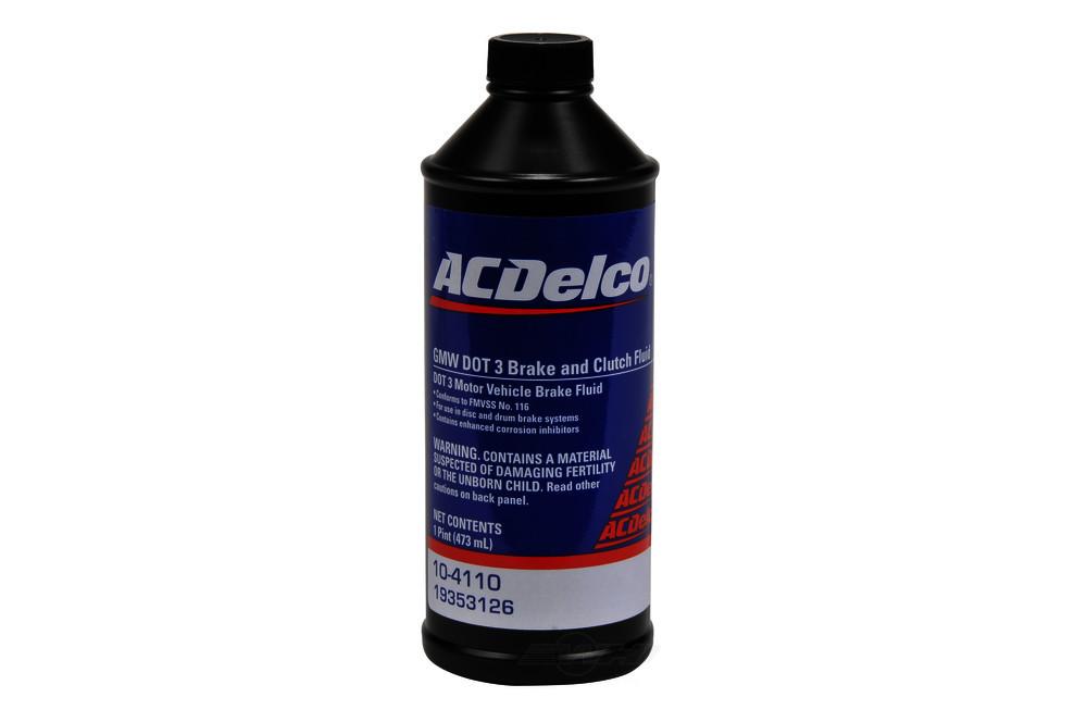 Рідина гальмівна DOT3 473ml ACDelco 104110 Chevrolet Tahoe, Equinox, Camaro; Cadillac SRX, Escalade; GMC Acadia; Buick Enclave
