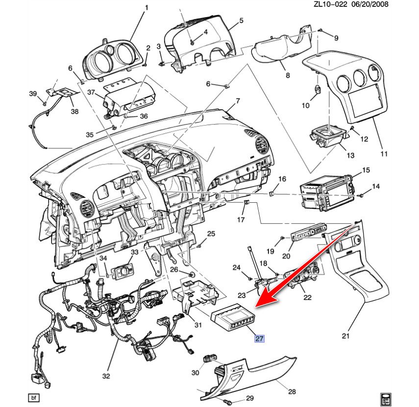 Модуль керування кузовом ACDelco 25934762 Cadillac DTS, CTS; Buick Enclave