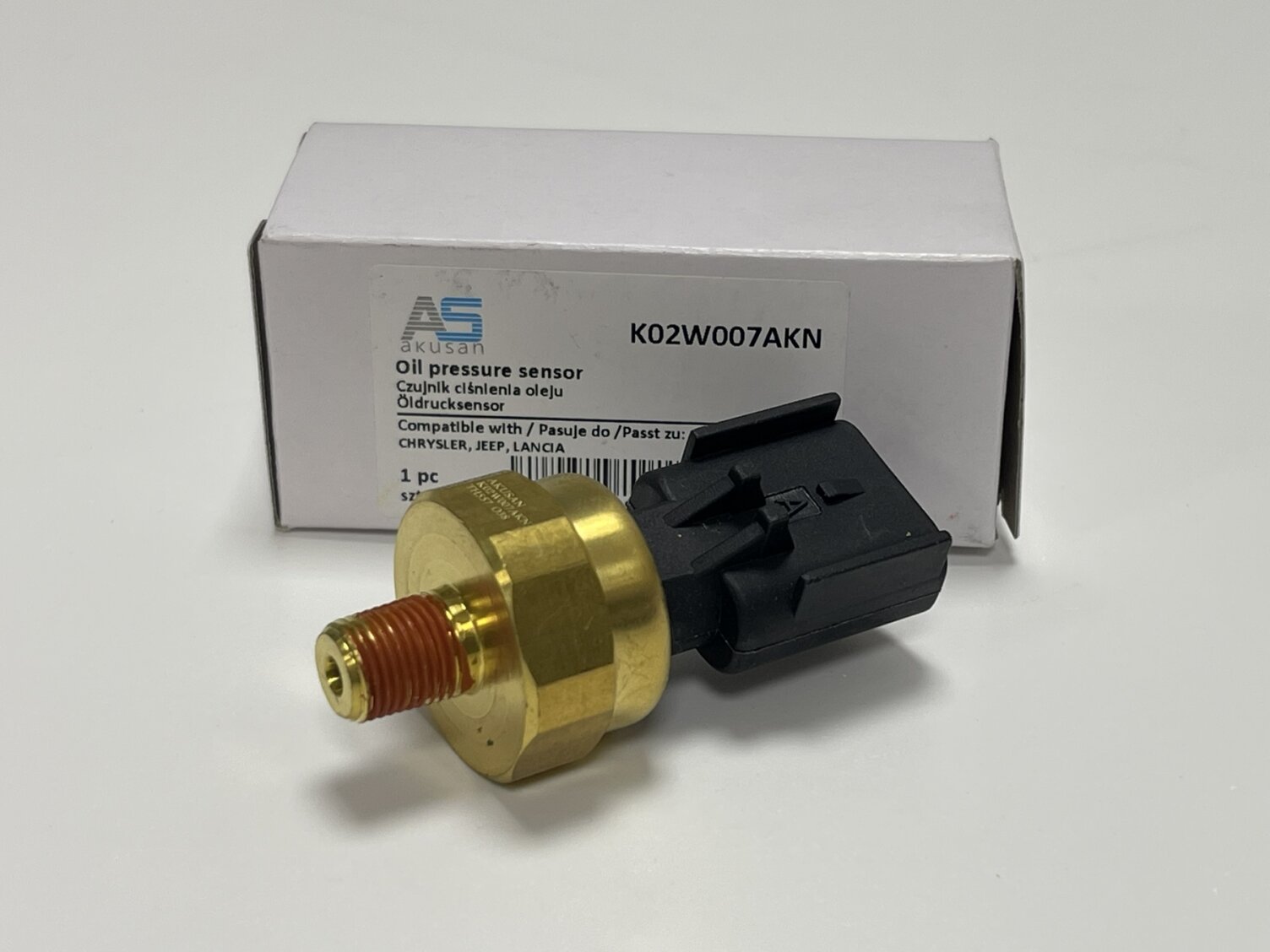 Датчик тиску мастила AKUSAN K02W007AKN Chrysler Voyager; Jeep Grand Cherokee, Wrangler, Cherokee