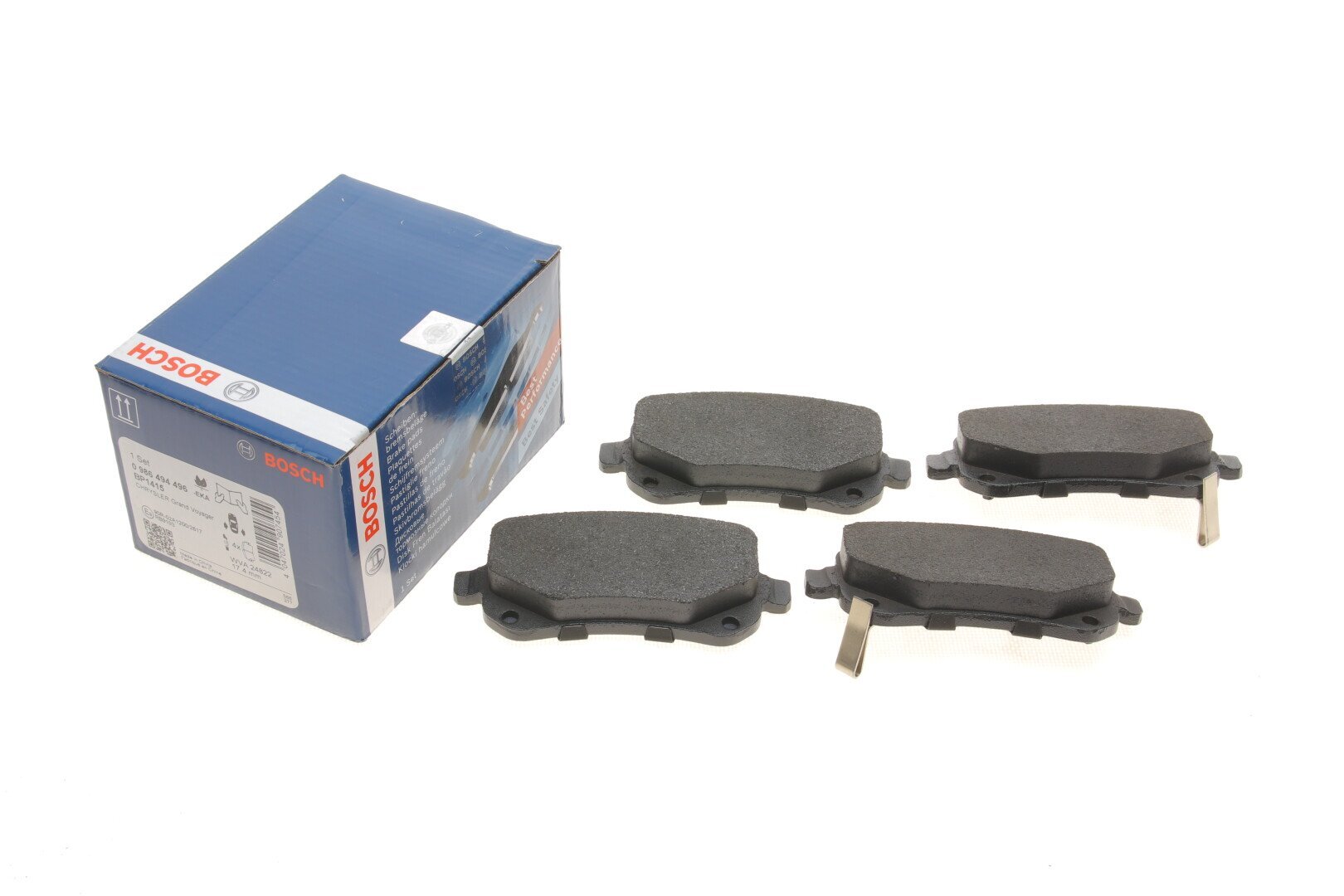 Гальмівні колодки, дискові BOSCH 0986494496 Dodge Caravan, Grand Caravan, Journey; Fiat Freemont; Chrysler Voyager — запчастина Jeep — купити в Україні Jeep.in.