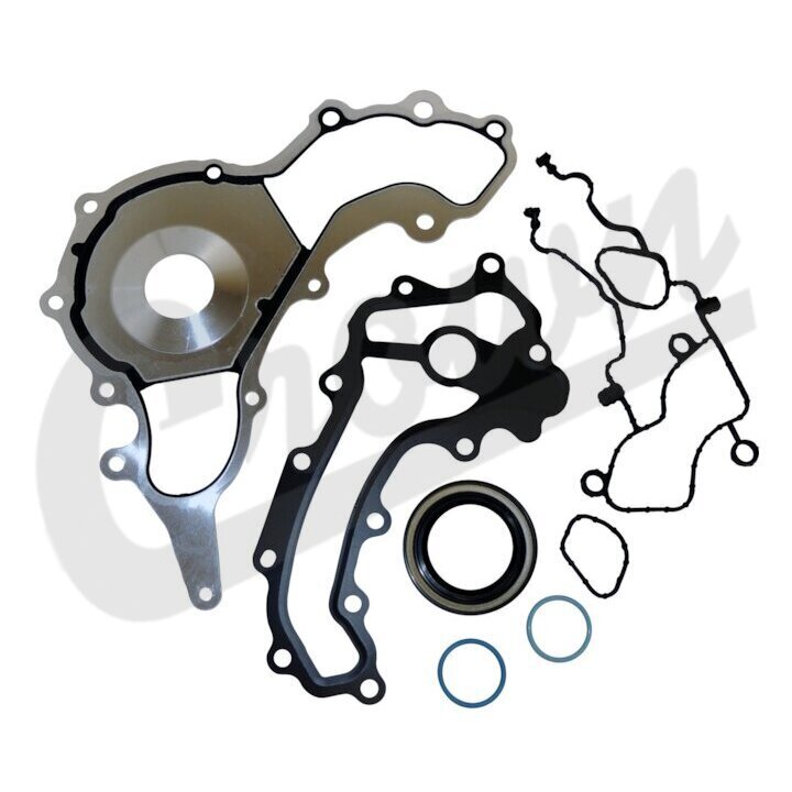 Комплект прокладок та сальників передньої кришки Crown 68297851AA Jeep Cherokee, Grand Cherokee, Wrangler; Fiat Freemont; Chrysler Voyager, 300C, Pacifica, Crossfire, PT Cruiser; Dodge Avenger, Charger, Challenger, Durango, Journey, Ram 1500
