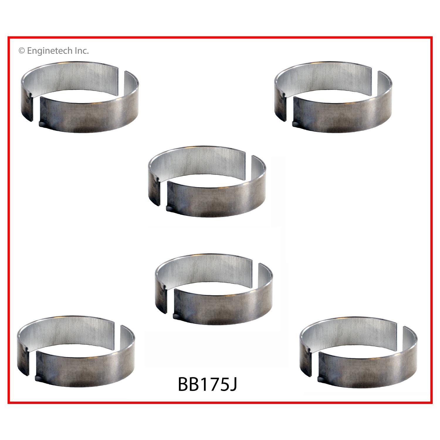 Вкладиш шатунні +0,25MM Enginetech BB175J25MM Jeep Wrangler, Grand Cherokee; Dodge Journey, Grand Caravan, Durango, Avenger; Chrysler Town & Country, 300C, 200