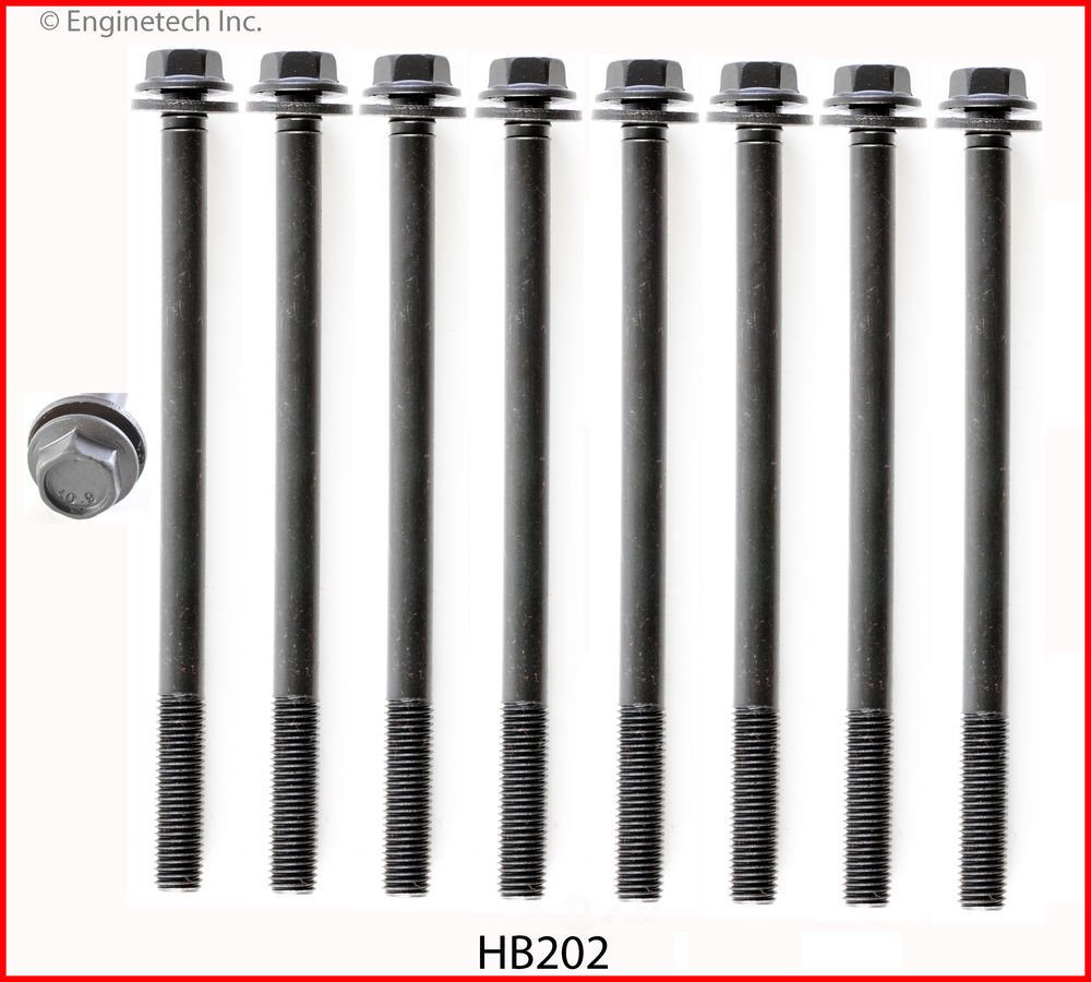 Болт головки, компл на 1 голову 3.7L Enginetech HB202 Jeep Grand Cherokee, Commander; Dodge Durango, Ram 1500