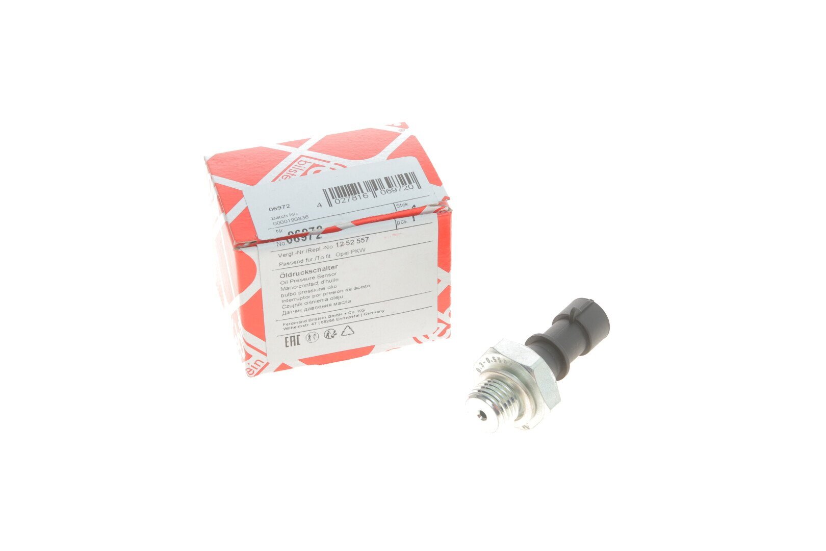 FEBI OPEL Датчик давл. масла 0,5 BAR Astra,Omega,Vectra,Chevrolet Lacetti,Daewoo Lanos,Nubira FEBI BILSTEIN 06972 Chevrolet Epica