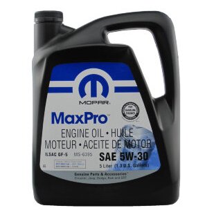 Масло 5W30 5L (1,3galon) MOPAR 68518205AA Jeep Grand Cherokee, Wrangler; Chrysler Voyager, Concorde, 300M; Fiat Freemont