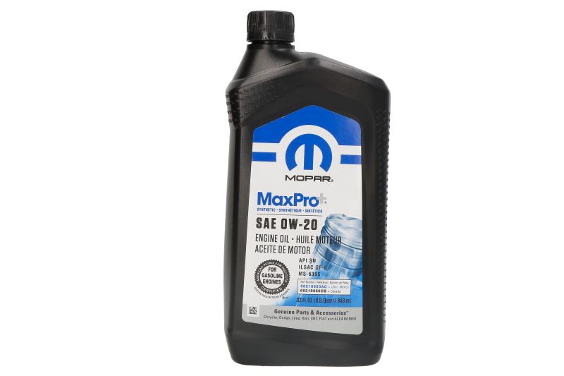 Олива 0W20 1кварта (946мл) MOPAR 68523994AA Chrysler Pacifica; Fiat 500; Dodge Durango; Jeep Cherokee, Renegade, Wrangler
